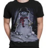 Snowman Black T-Shirt