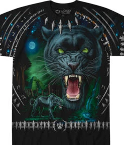Tribal Panther Black T-Shirt