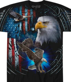Tribal Eagle Black T-Shirt