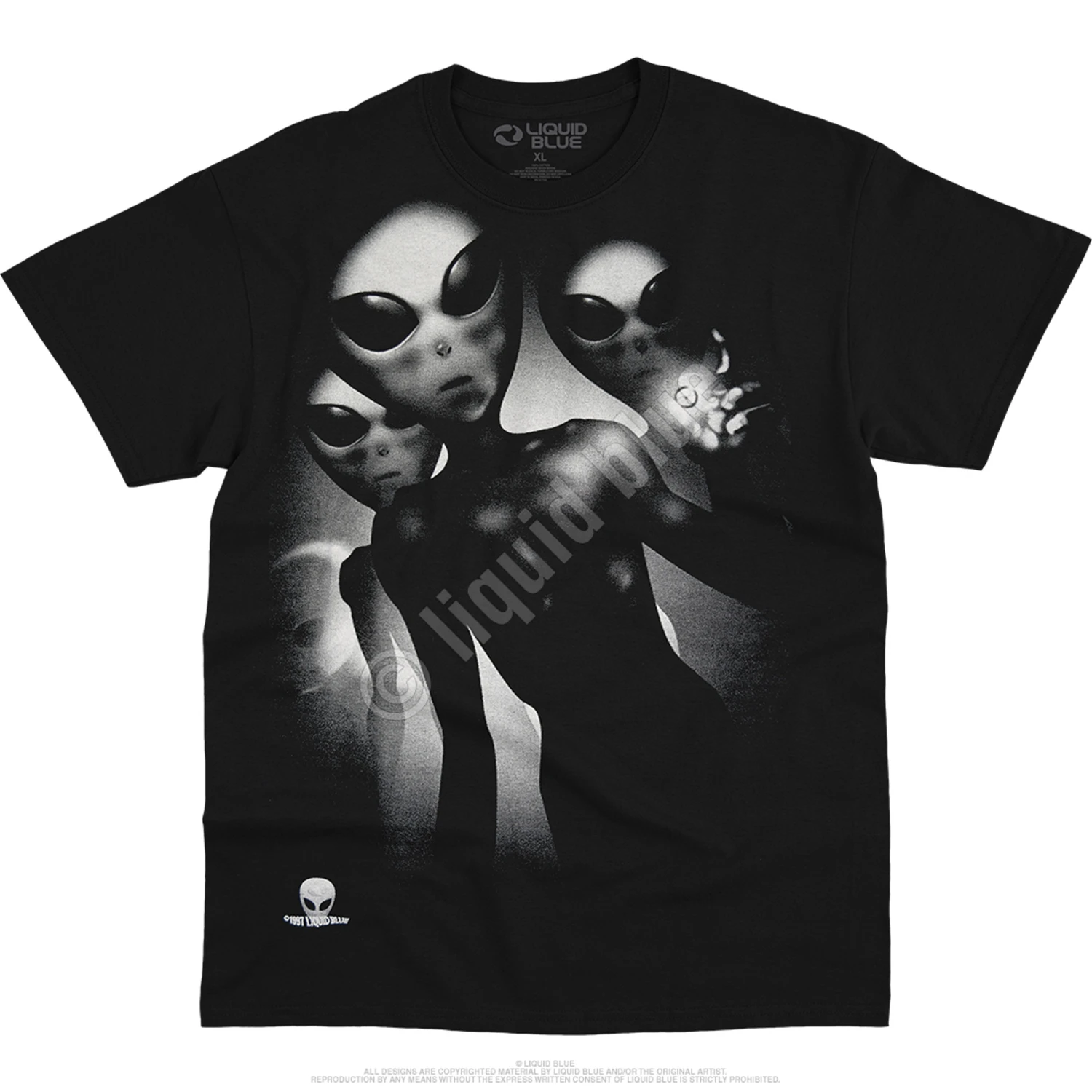 Alien Visitors Black T-Shirt 2 Alien Visitors Black T-Shirt - Image 2