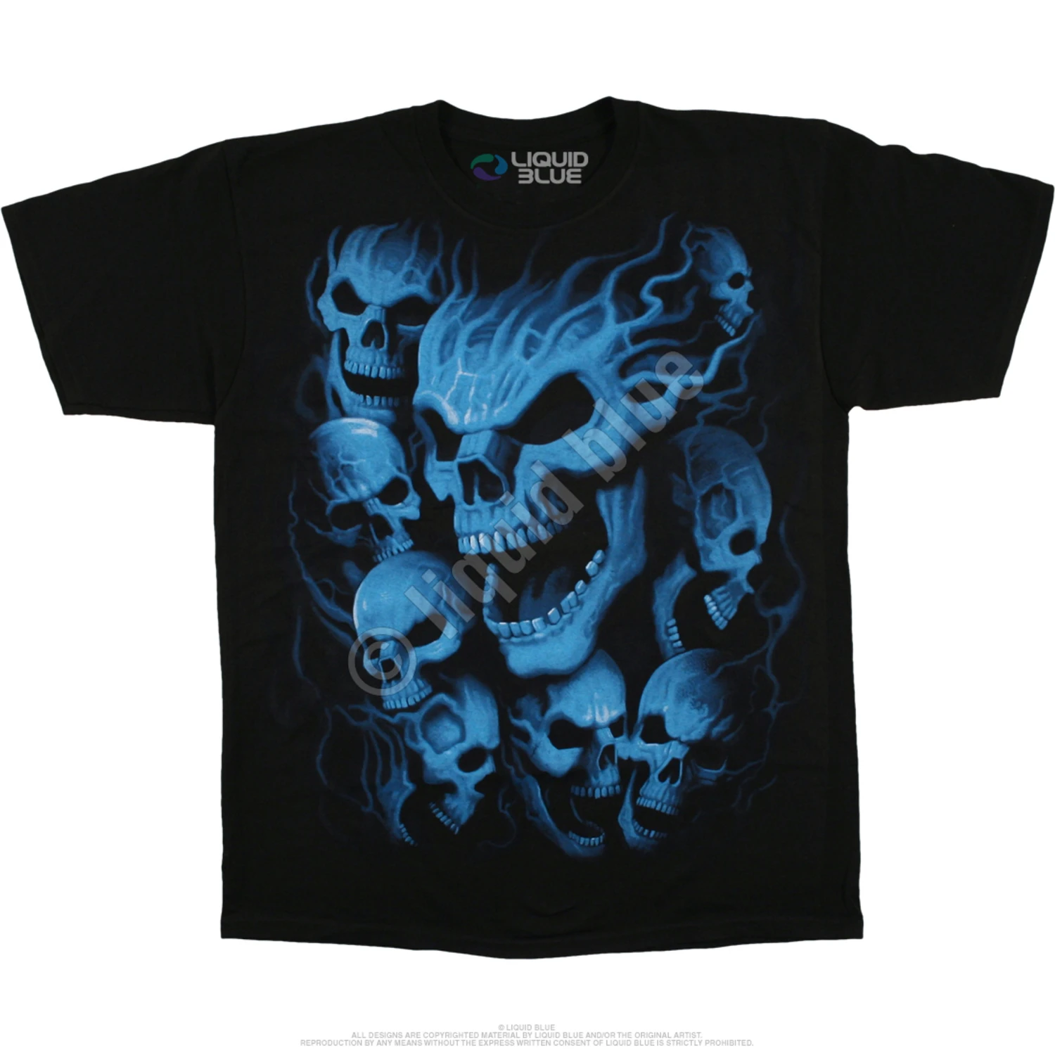 Vampire Skulls Black T-Shirt 2 Vampire Skulls Black T-Shirt - Image 2