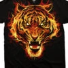 Fire Tiger BlackT-Shirt