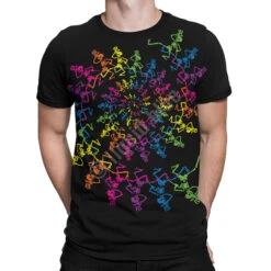 Spiral Skeletons Black T-Shirt -BOWIE Shop 31531f torso 20892.1446848740
