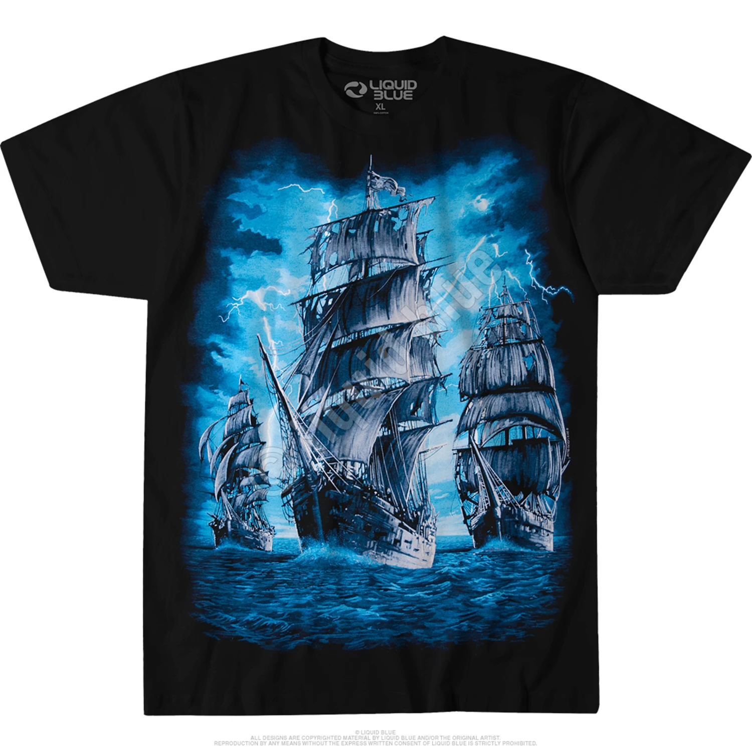 Pirate Ship Black T-Shirt 2 Pirate Ship Black T-Shirt - Image 2