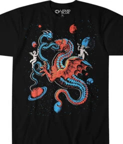 Celestial Dragons Black T-Shirt