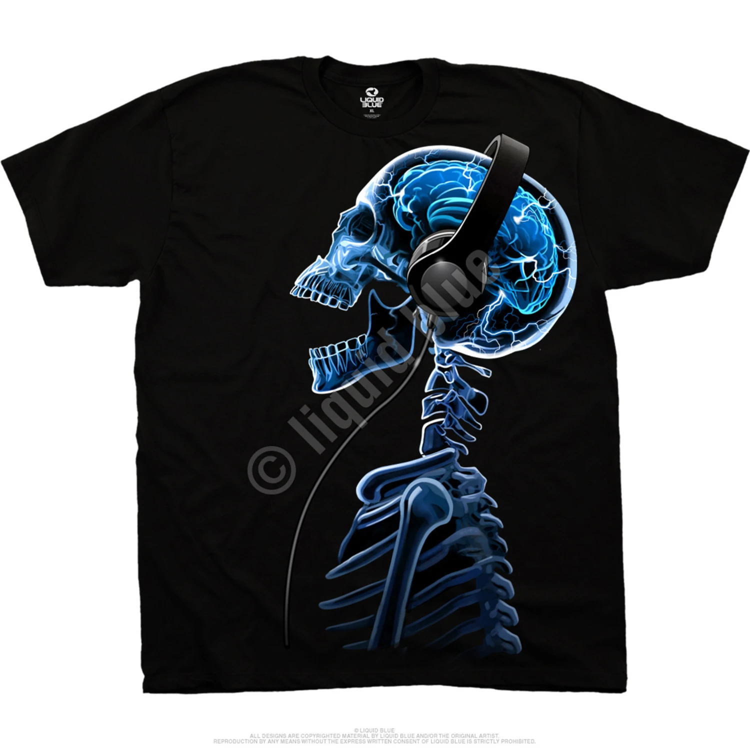 Skelephones Black T-Shirt 2 Skelephones Black T-Shirt - Image 2