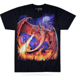 Dragon Fire Black T-Shirt 6 Dragon Fire Black T-Shirt -BOWIE Shop 31750f 65675.1473448481