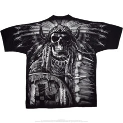 Indian Skull Black T-Shirt -BOWIE Shop 31752b 79078.1389218388