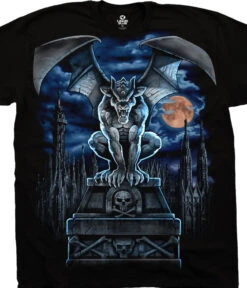 Gargoyle Moon Black T-Shirt