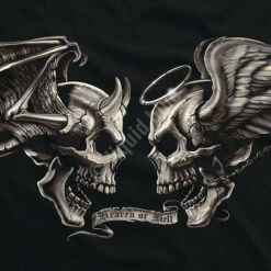 Good And Evil Black T-Shirt -BOWIE Shop 31773f artwork 21193.1666709856