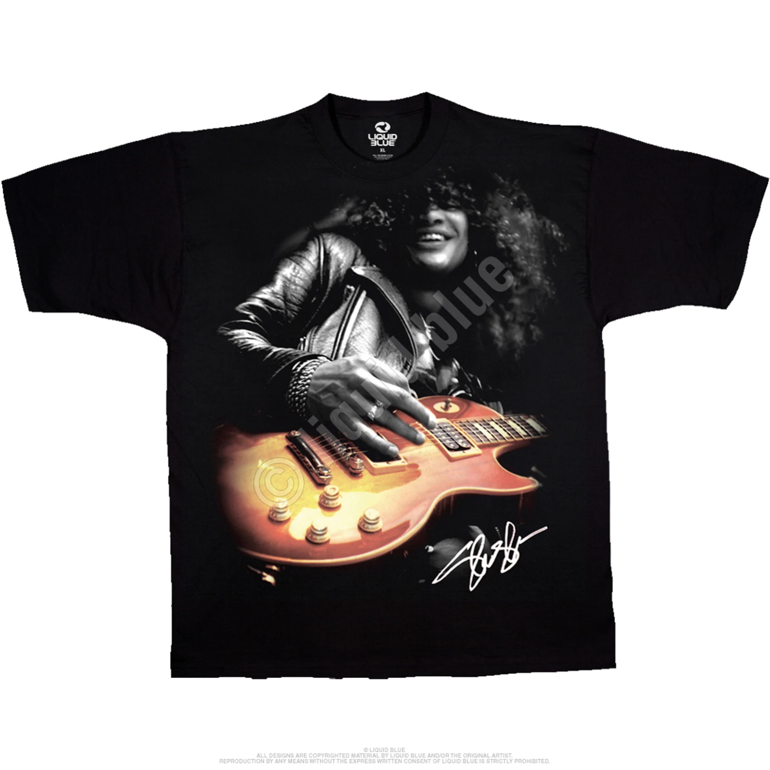 Slash Guitar Black T-Shirt 2 Slash Guitar Black T-Shirt - Image 2