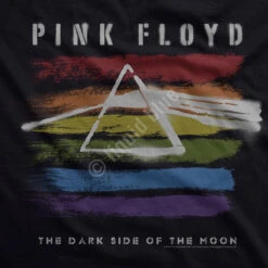 Pink Floyd Dark Side Brushed Black Athletic T-Shirt -BOWIE Shop 31821f artwork 83486.1488396719