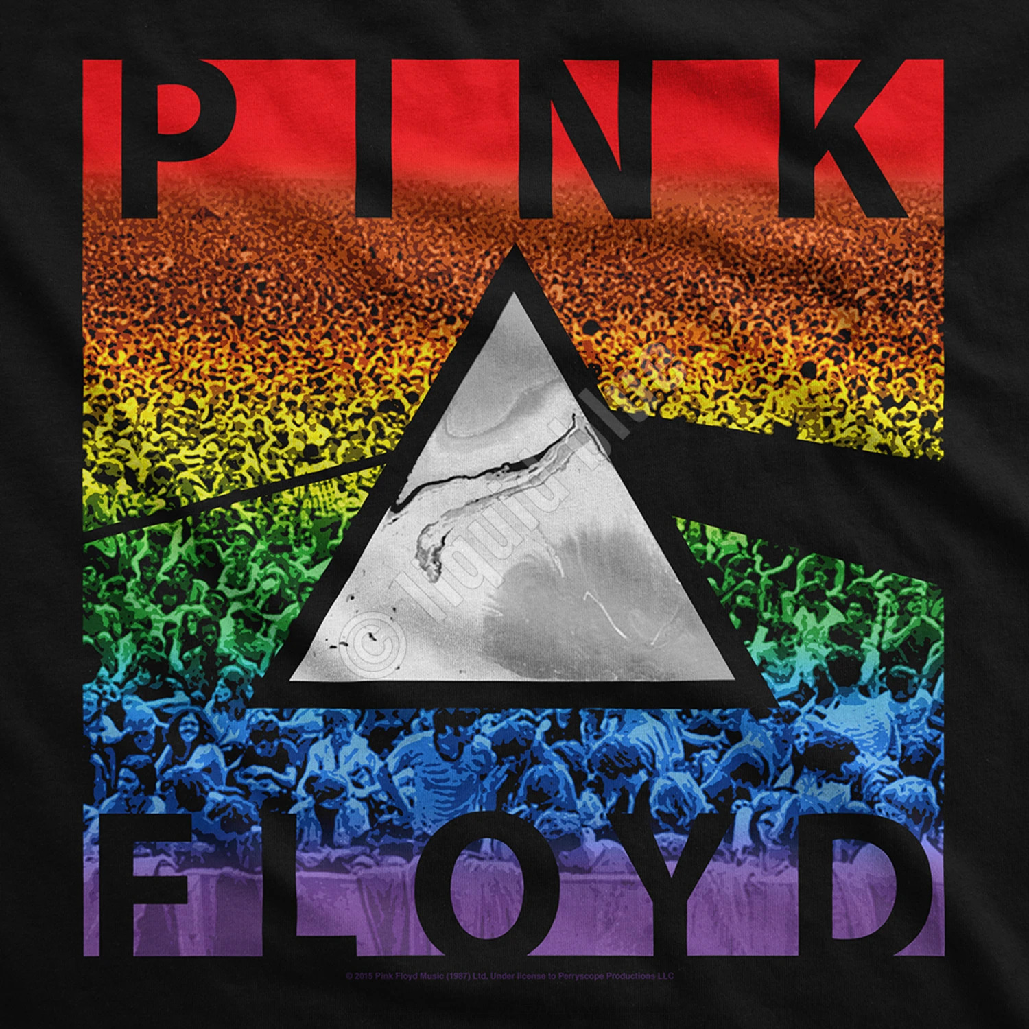 Pink Floyd Rainbow Prism Black T-Shirt 4 Pink Floyd Rainbow Prism Black T-Shirt - Image 4