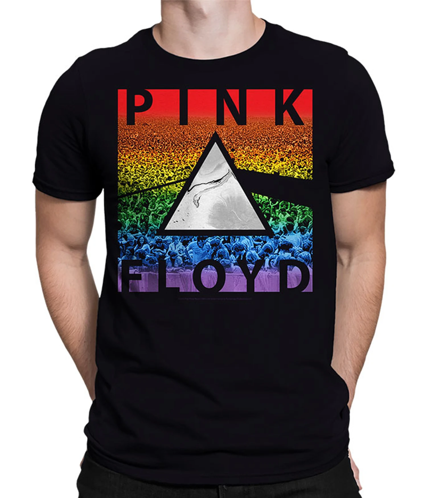 Pink Floyd Rainbow Prism Black T-Shirt 1 Pink Floyd Rainbow Prism Black T-Shirt