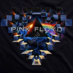 Pink Floyd Space Window Black Athletic T-Shirt -BOWIE Shop 31844f artwork 32986.1628103826