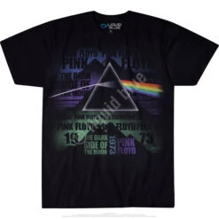 Pink Floyd Dark Side Poster Black T-Shirt -BOWIE Shop 31846f 71133.1488396597