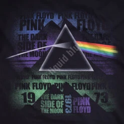 Pink Floyd Dark Side Poster Black T-Shirt -BOWIE Shop 31846f artwork 79746.1488396597