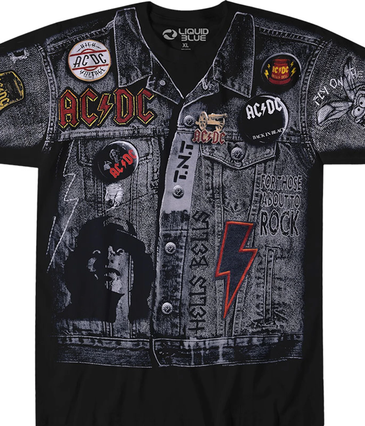 AC/DC Jacket Black T-Shirt 1 AC/DC Jacket Black T-Shirt