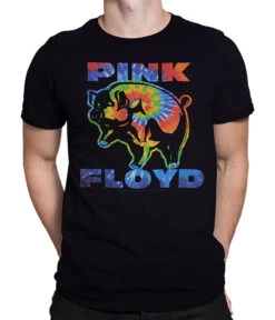 Pink Floyd Psychedelic Pig Black T-Shirt