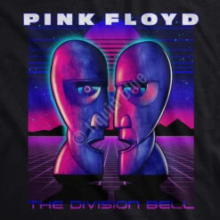 Pink Floyd Division Bell Vaporwave Black T-Shirt -BOWIE Shop 31961f artwork 84676.1638221370