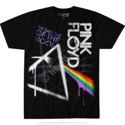 Pink Floyd Dark Side Graffiti Black T-Shirt -BOWIE Shop 31978f 16596.1488396583