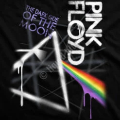 Pink Floyd Dark Side Graffiti Black T-Shirt -BOWIE Shop 31978f artwork 24999.1488396583