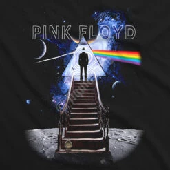 Pink Floyd Stairway To The Moon Black Athletic T-Shirt -BOWIE Shop 31981f artwork 01787.1636997365