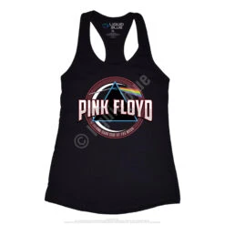 Pink Floyd Blue Prism Womens Black Racerback Tank Top T-Shirt