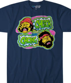 Cheech And Chong Transfer Navy T-Shirt