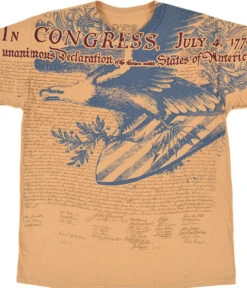 Declaration Of Independence Gold T-Shirt