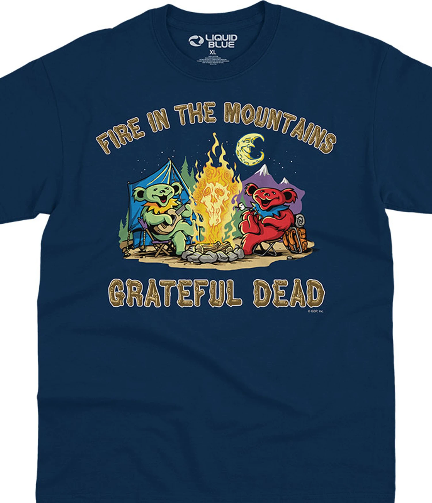 Fire In The Mountain Navy T-Shirt 1 Fire In The Mountain Navy T-Shirt