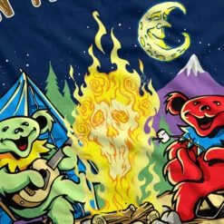 Fire In The Mountain Navy T-Shirt 9 Fire In The Mountain Navy T-Shirt -BOWIE Shop 61530f artwork1 35628.1590081655