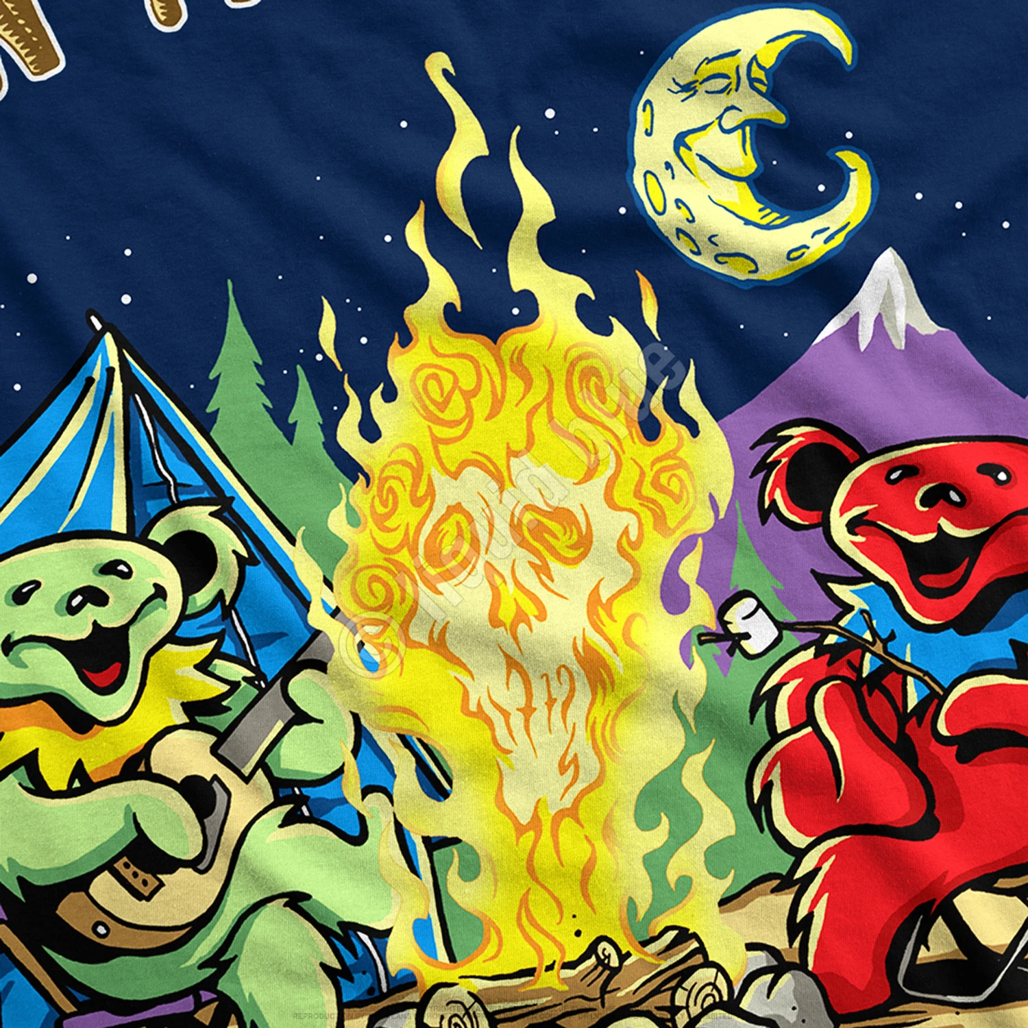 Fire In The Mountain Navy T-Shirt 4 Fire In The Mountain Navy T-Shirt - Image 4