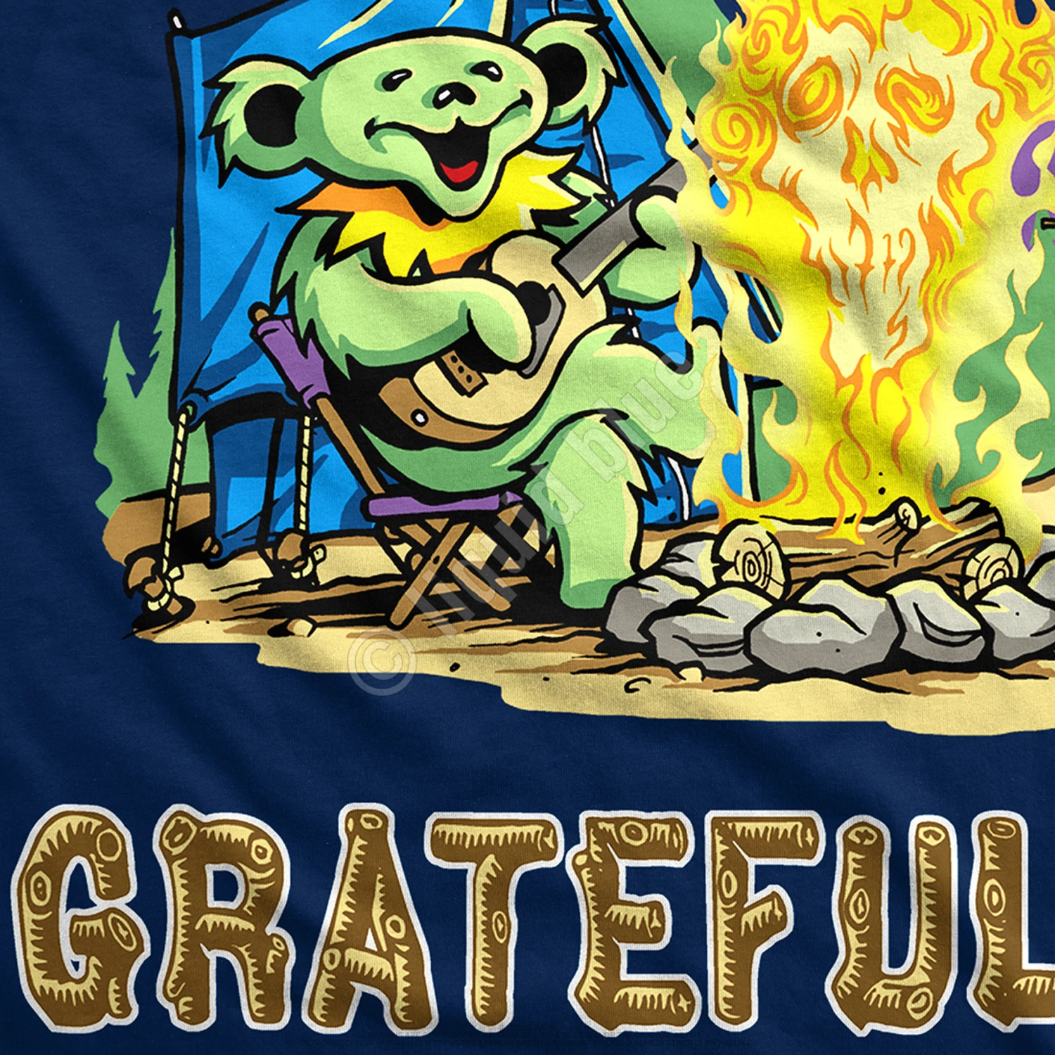 Fire In The Mountain Navy T-Shirt 5 Fire In The Mountain Navy T-Shirt - Image 5