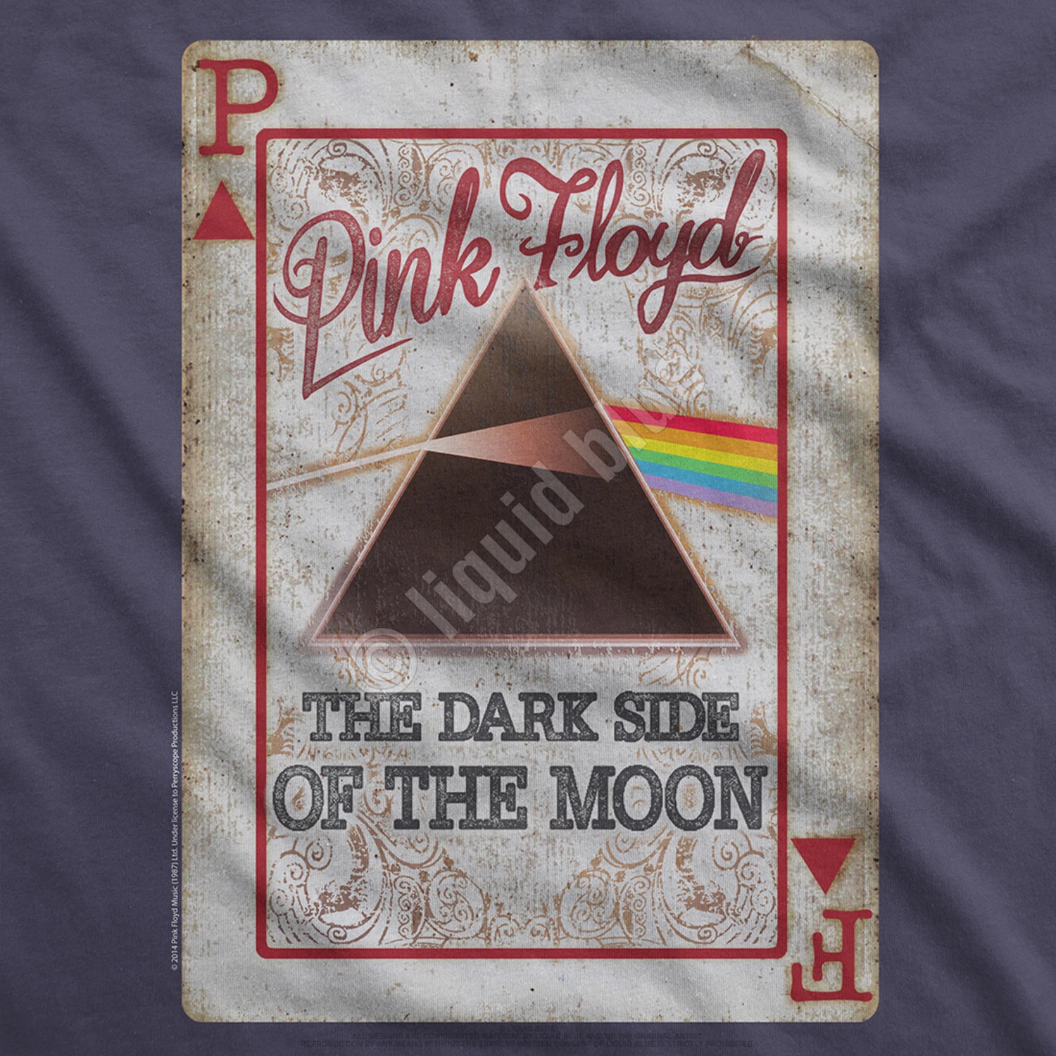 Pink Floyd Dark Side Deck Grey Athletic T-Shirt 4 Pink Floyd Dark Side Deck Grey Athletic T-Shirt - Image 4