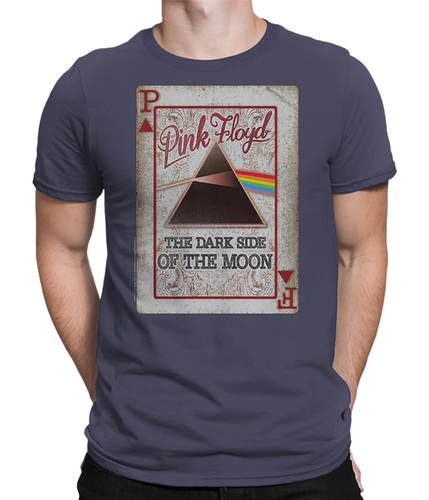 Pink Floyd Dark Side Deck Grey Athletic T-Shirt 1 Pink Floyd Dark Side Deck Grey Athletic T-Shirt