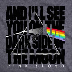 Pink Floyd The Dark Side Dark Heather Poly-Cotton T-Shirt -BOWIE Shop 61809f artwork 59579.1500411370