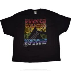 Pink Floyd Dark Side Tracks Dark Heather Tri-Blend T-Shirt -BOWIE Shop 61856 plussize 35336.1488396664