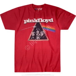 Pink Floyd Dark Side Retro Red Heather Poly-Cotton T-Shirt -BOWIE Shop 61976f 61342.1488830675