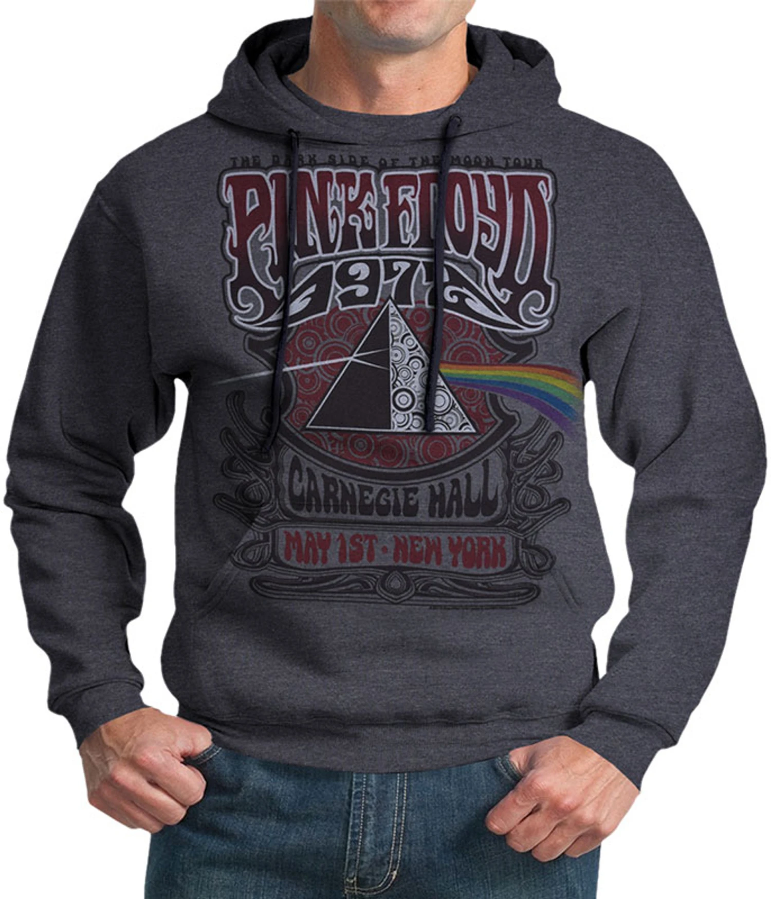 Pink Floyd Carnegie Hall Dark Heather Pullover Hoodie 1 Pink Floyd Carnegie Hall Dark Heather Pullover Hoodie