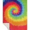 Rainbow Spiral Fleece Throw Blanket