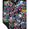 Colored Clowns Fleece Throw Blanket