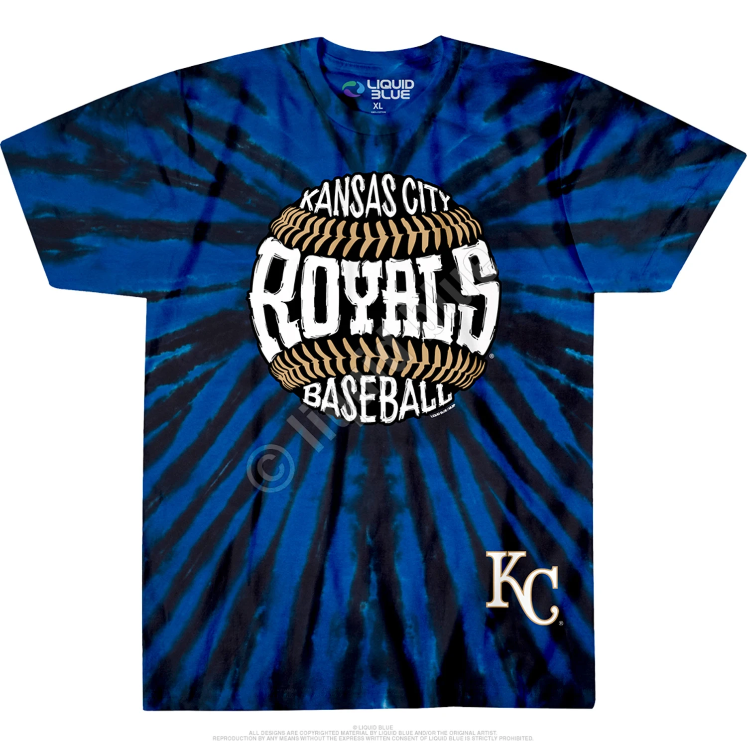 MLB Kansas City Royals Burst Tie-Dye T-Shirt 2 MLB Kansas City Royals Burst Tie-Dye T-Shirt - Image 2