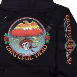 Bertha Eagle Black Sleeve Printed Hoodie -BOWIE Shop CN32379f artwork 79188.1643393060