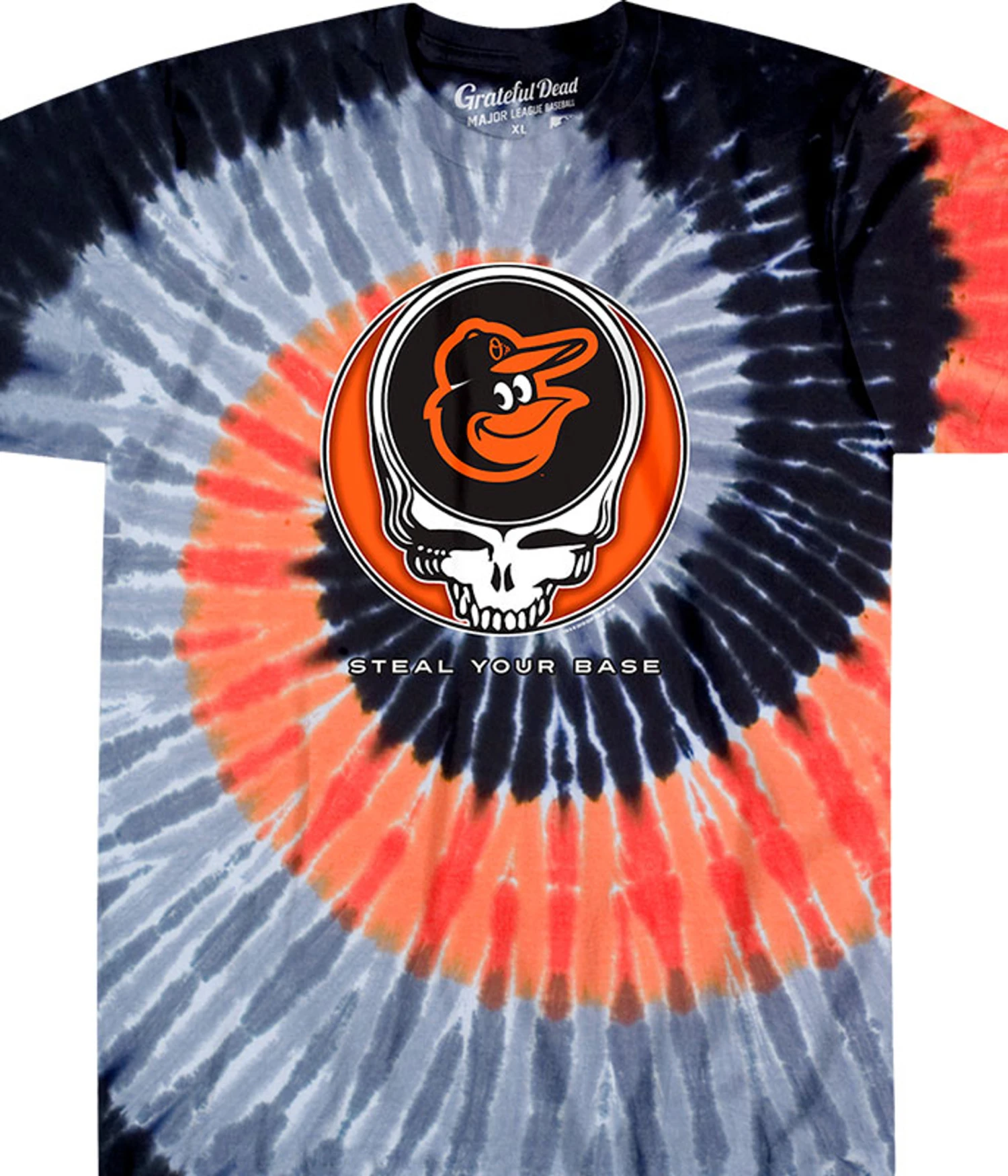 MLB Baltimore Orioles Steal Your Base Tie-Dye T-Shirt 1 MLB Baltimore Orioles Steal Your Base Tie-Dye T-Shirt