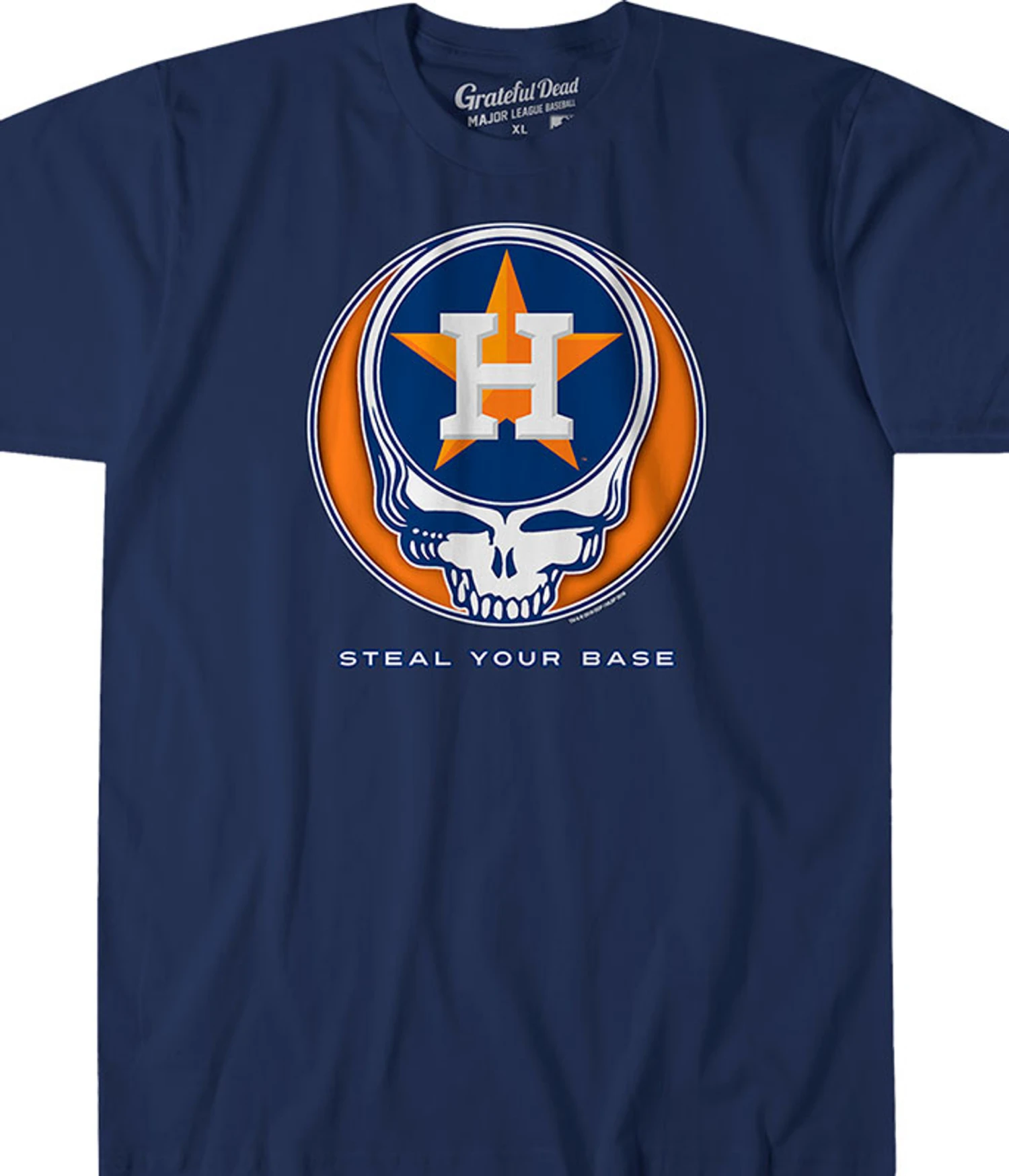 MLB Houston Astros Steal Your Base Navy Athletic T-Shirt 1 MLB Houston Astros Steal Your Base Navy Athletic T-Shirt