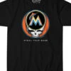 MLB Miami Marlins Steal Your Base Black Athletic T-Shirt