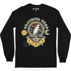 Steal Your Face Day Of The Dead Long Sleeve T-Shirt -BOWIE Shop GD0015LSBLKf 48188.1669963570