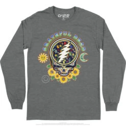 Steal Your Face Day Of The Dead Long Sleeve T-Shirt -BOWIE Shop GD0015LSGPHf 48673.1669963570