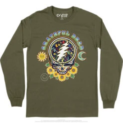 Steal Your Face Day Of The Dead Long Sleeve T-Shirt -BOWIE Shop GD0015LSMLGf 55400.1669963570